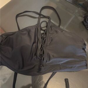 Xhilaration Black Strappy Bikini Top